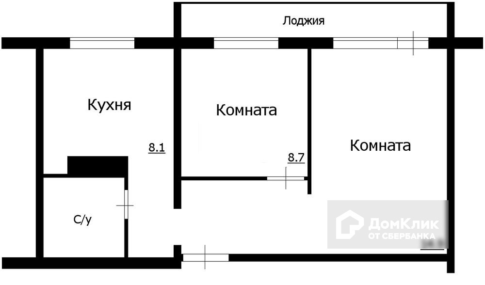 Планировка квартиры с 2 лоджиями