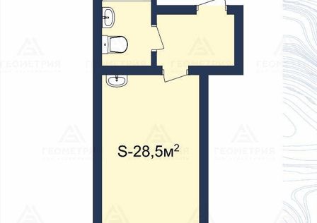 Продаётся студия, 28.5 м²