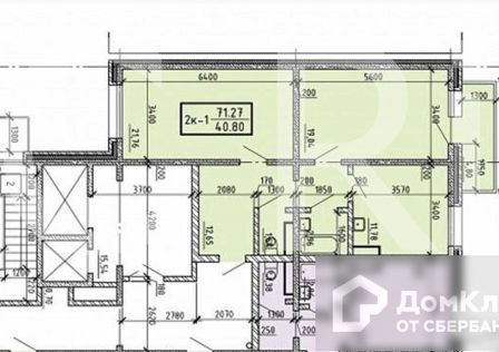Продаётся 2-комнатная квартира, 71.27 м²